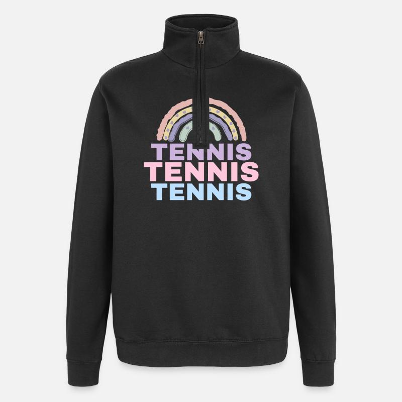 Arc-en-ciel de tennis - Sweat à zip 1/4 - noir