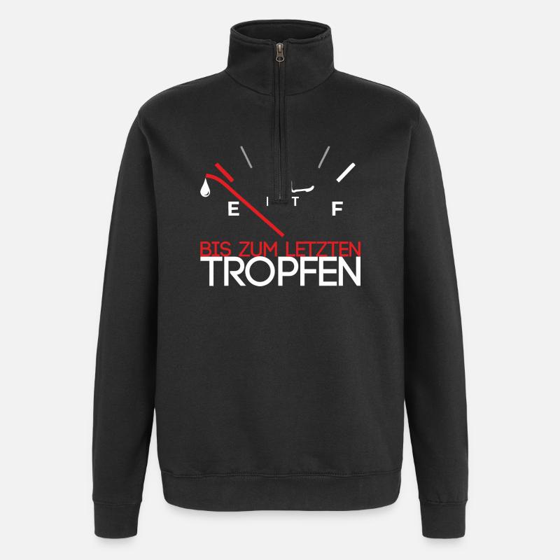 Down to the last drop - Quarter-Zip Sweatshirt - black