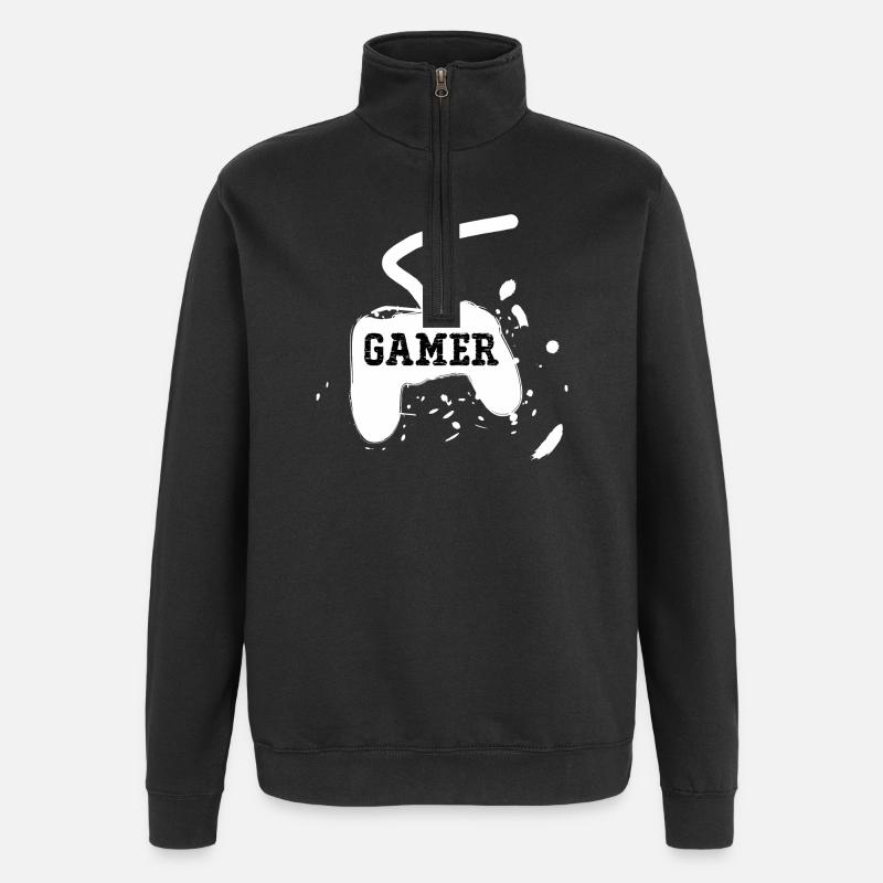 Game Console - Quarter-Zip Sweatshirt - black