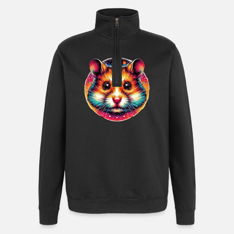 Hamster - Quarter-Zip Sweatshirt - black