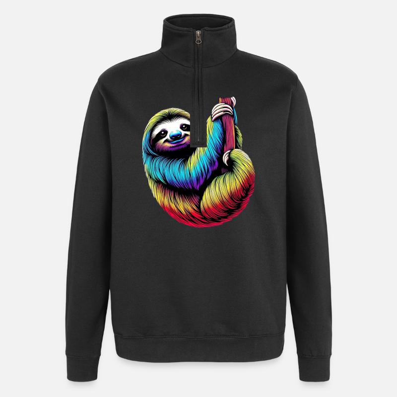 Sloth - Quarter-Zip Sweatshirt - black