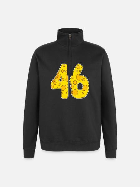 46 ans de Lustig Käse - Sweat à zip 1/4 - noir