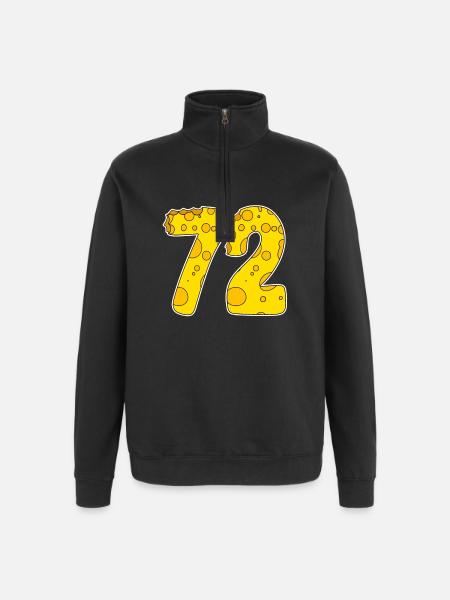 72 years of Lustig Käse - Quarter-Zip Sweatshirt - black