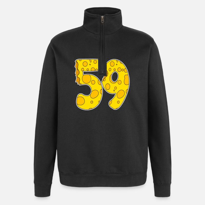 59 ans de Lustig Käse - Sweat à zip 1/4 - noir