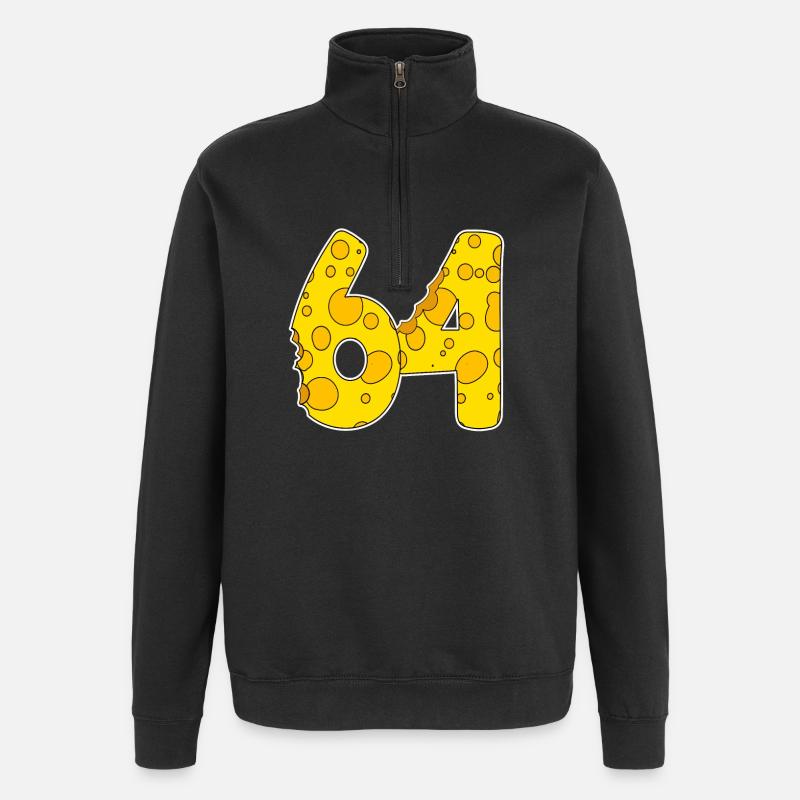 64 ans de Lustig Käse - Sweat à zip 1/4 - noir