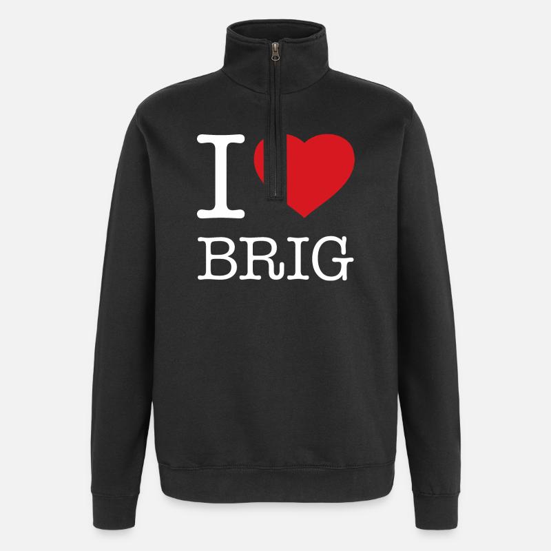 J’AIME BRIGUE - Sweat à zip 1/4 - noir