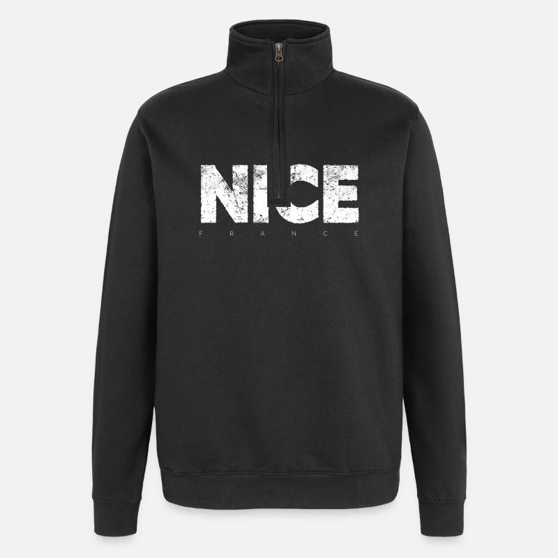 Nizza Frankreich Verzweifelte Briefe - Quarter-Zip-Sweatshirt - Schwarz