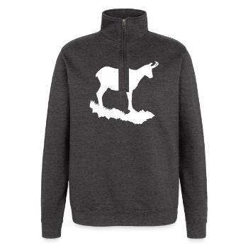 Gams - Quarter-Zip-Sweatshirt - Anthrazit - Vorne - AI Model Female 172 light (172cm) & AI Model Male 178 dark (178cm)