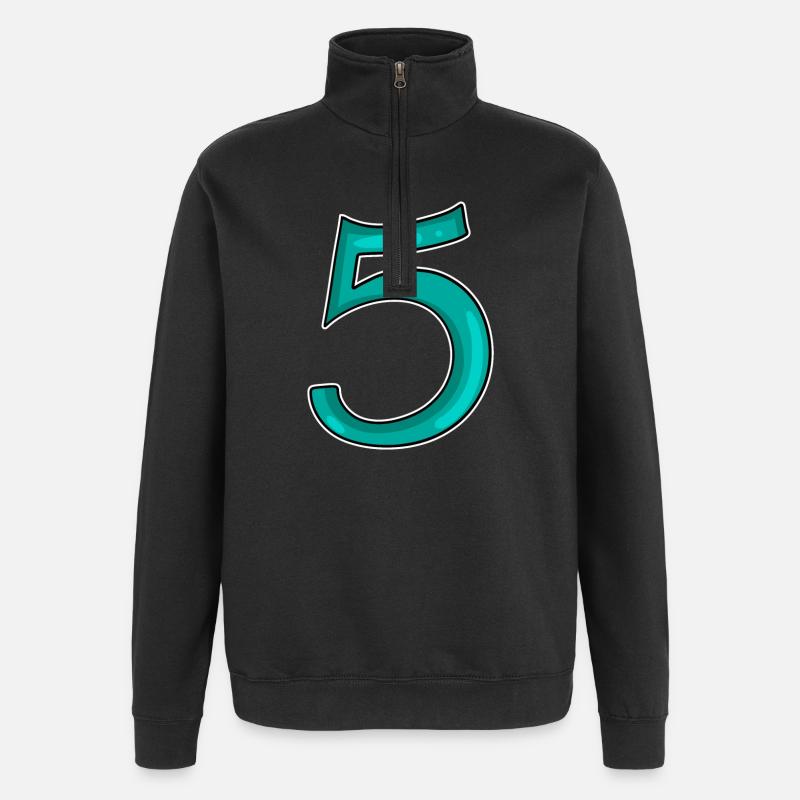 5 - Cinq - Sweat à zip 1/4 - noir