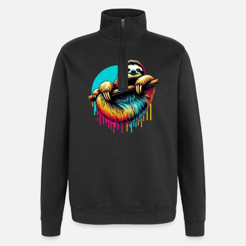 Paresse - Sweat à zip 1/4 - noir