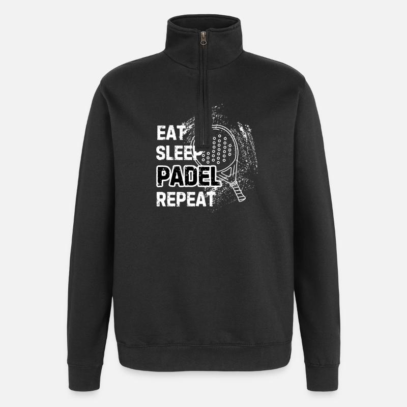 Eat Sleep Padel Répétition - Sweat à zip 1/4 - noir
