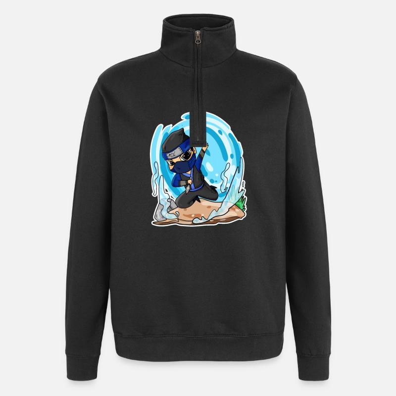 Ninja Motif - Sweat à zip 1/4 - noir