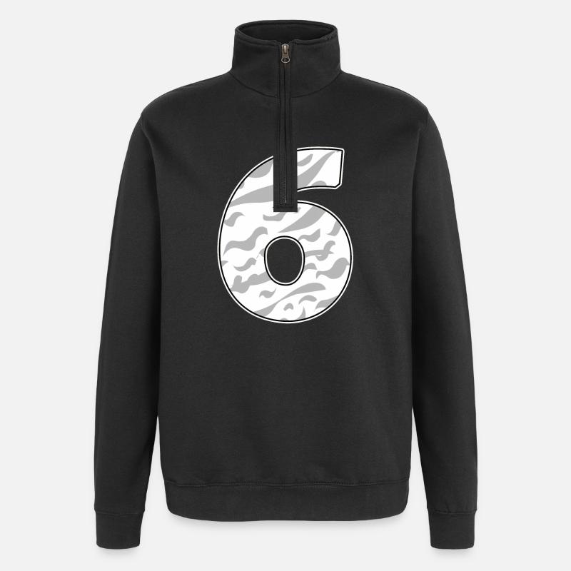 6 - Sweat à zip 1/4 - noir