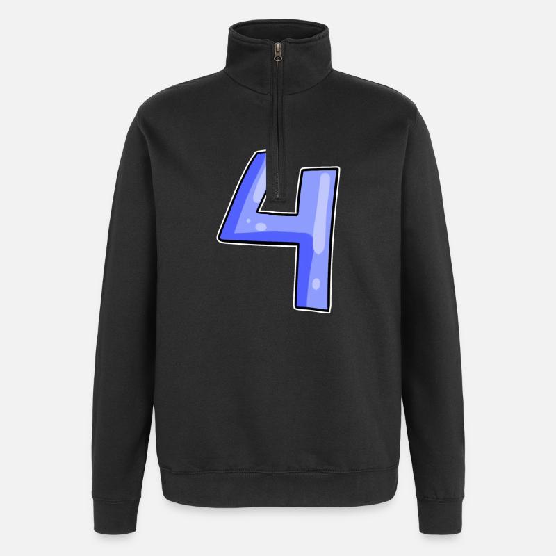 4 - Quatre - Sweat à zip 1/4 - noir