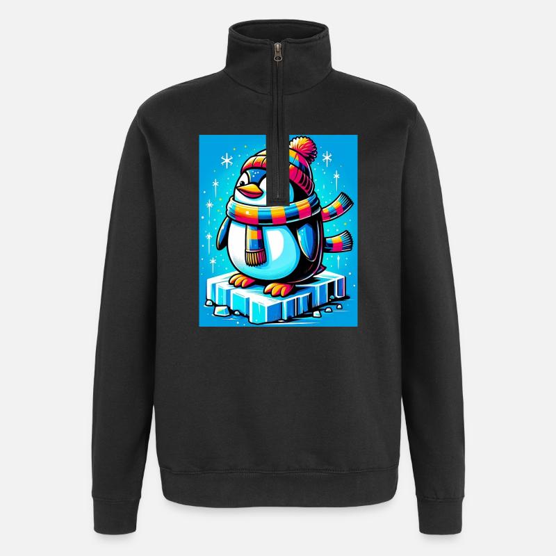 Pingouin - Sweat à zip 1/4 - noir