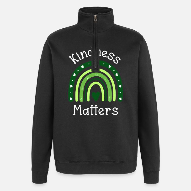 Kindness Matters - Quarter-Zip Sweatshirt - black