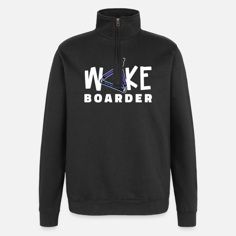Wellenreiten Kitesurfer Statement Wakeboard - Quarter-Zip-Sweatshirt - Schwarz