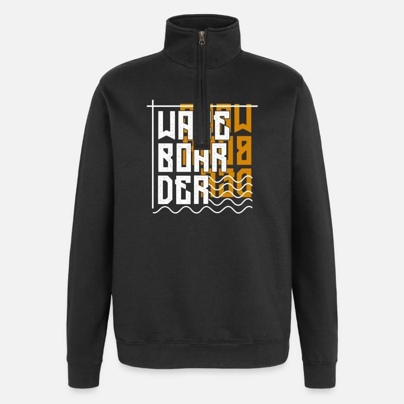Wakeboard, Kitesurfer, Vague, Surf, Surf - Sweat à zip 1/4 - noir