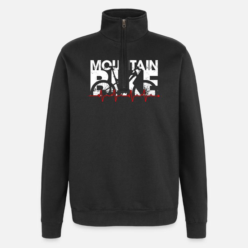 Rythme du VTT - Sweat à zip 1/4 - noir