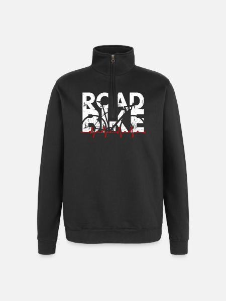 Rennrad Heartbeat Sprint - Quarter-Zip-Sweatshirt - Schwarz