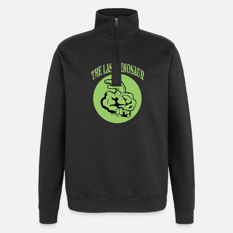 Der letzte Dinosaurier - Quarter-Zip-Sweatshirt - Schwarz