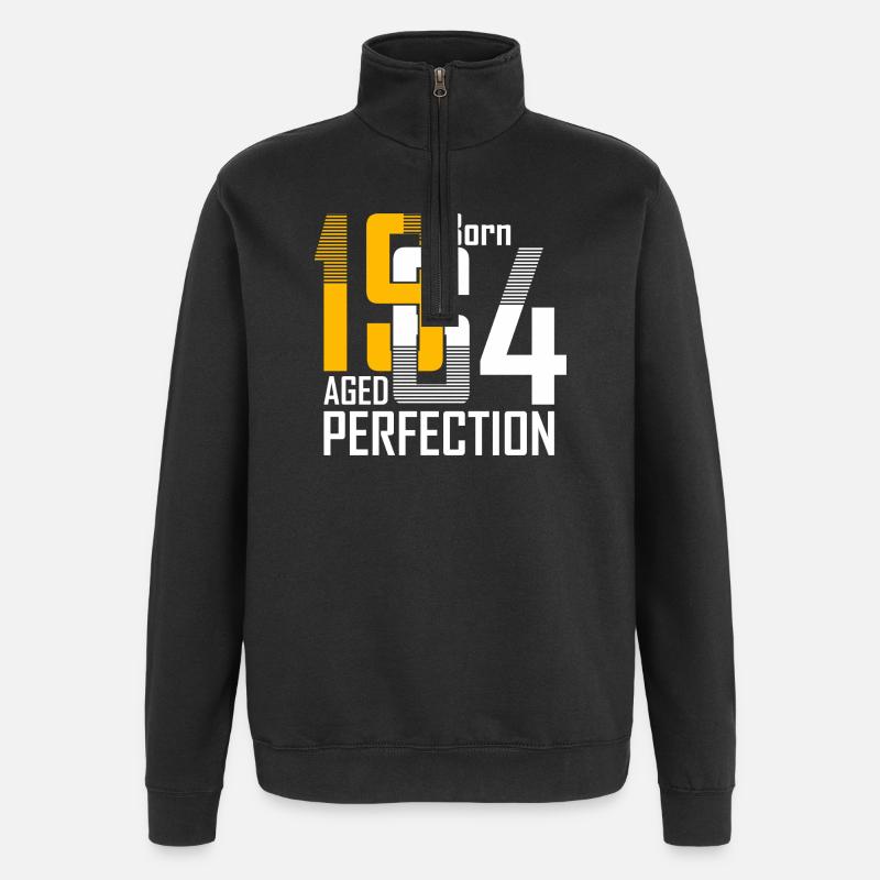 Né en 1954 Âge Perfection - Sweat à zip 1/4 - noir