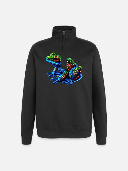 Frog - Quarter-Zip Sweatshirt - black