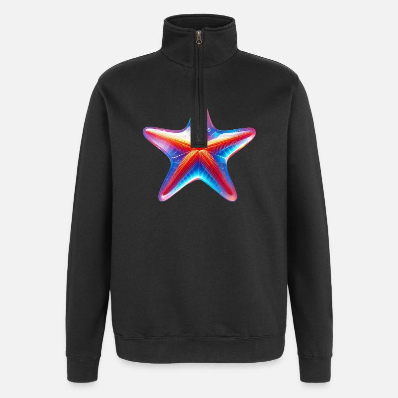 Seestern - Quarter-Zip-Sweatshirt - Schwarz
