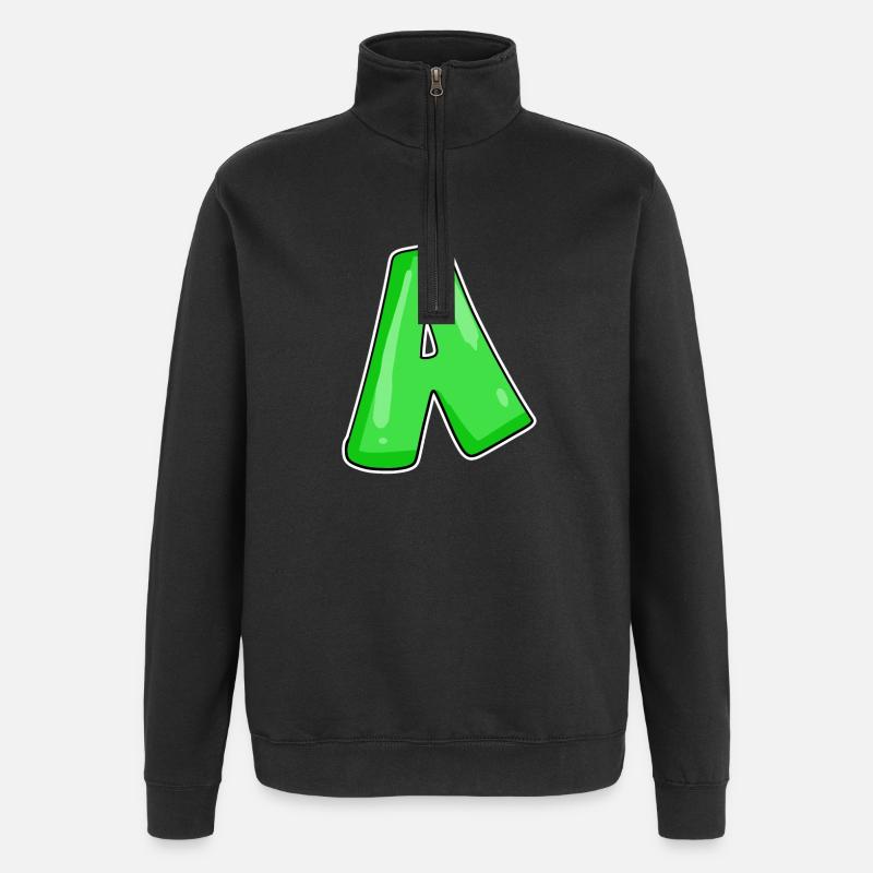 point A Point initial - Sweat à zip 1/4 - noir