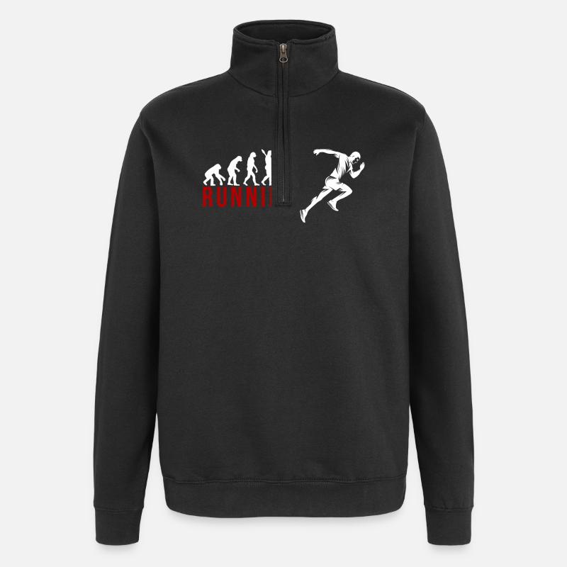 Evolution Running - Quarter-Zip-Sweatshirt - Schwarz