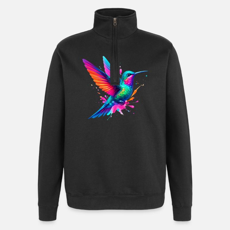 Kolibri - Quarter-Zip-Sweatshirt - Schwarz