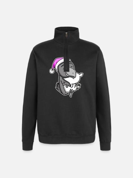 Crow Tired Sleeping Sleeping Girl - Quarter-Zip Sweatshirt - black