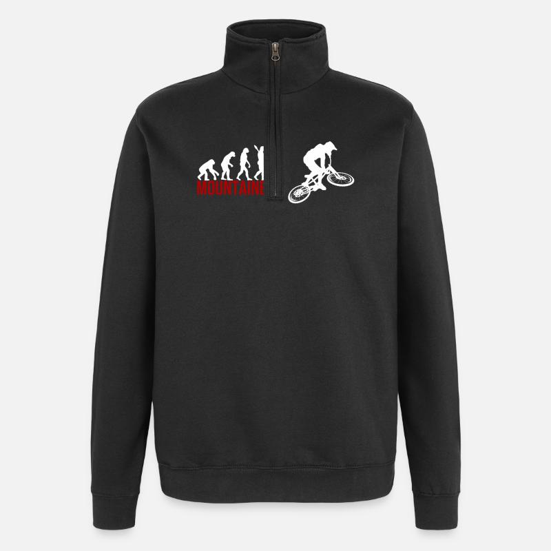 Evolution Mountainbike - Quarter-Zip-Sweatshirt - Schwarz