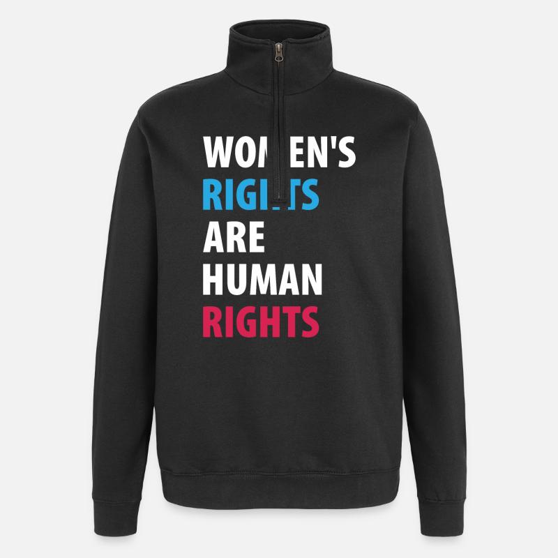 Women's Right Are Human Rights - Quarter-Zip Sweatshirt - black