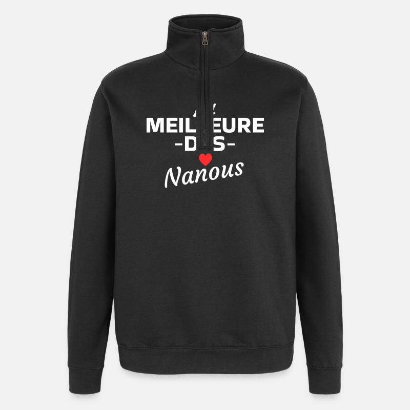 La Meilleure des Nanous - Sweat à zip 1/4 - noir