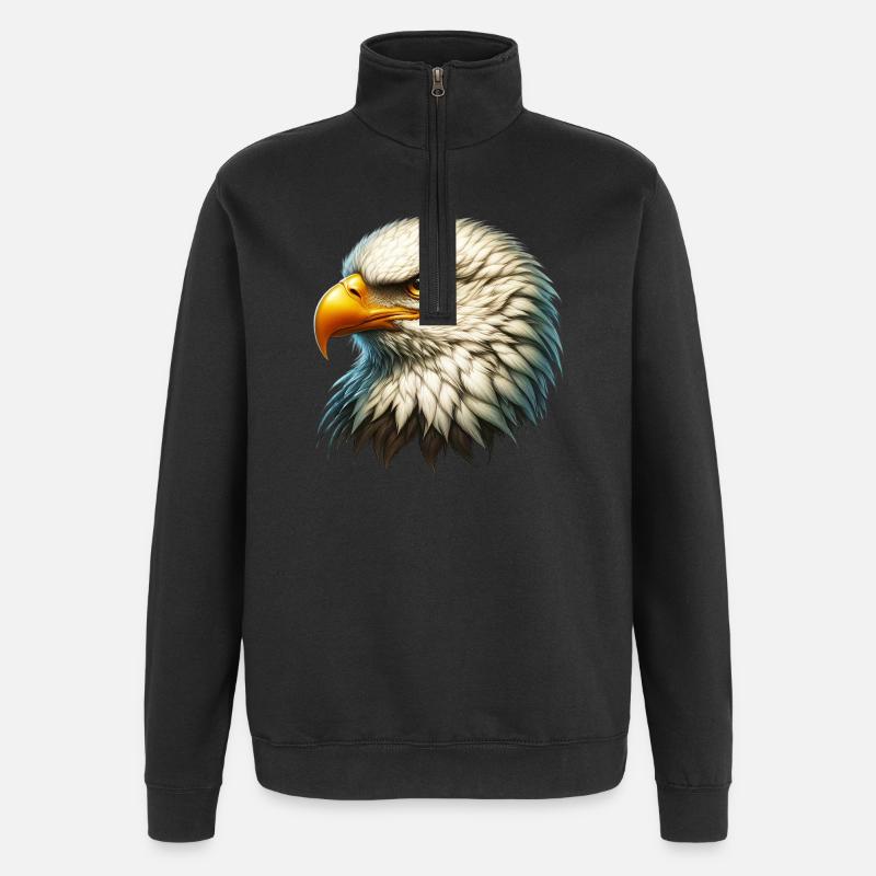 Adler - Quarter-Zip-Sweatshirt - Schwarz