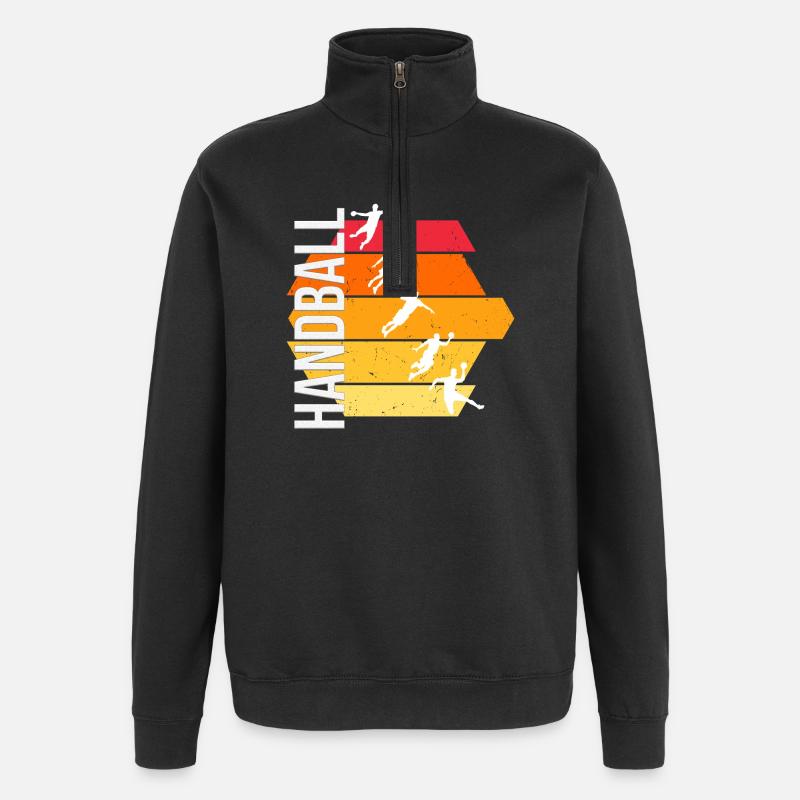 Handball - Quarter-Zip-Sweatshirt - Schwarz