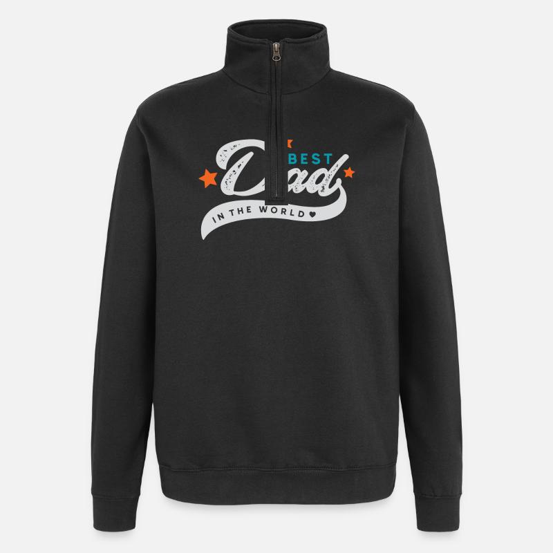 Bester Vater der Welt - Quarter-Zip-Sweatshirt - Schwarz