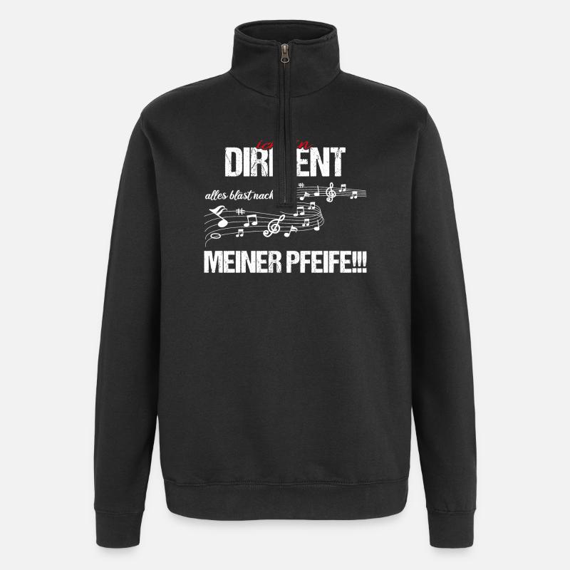 Ich bin Dirigent - Quarter-Zip-Sweatshirt - Schwarz