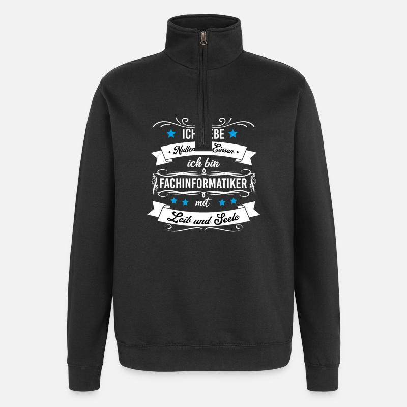 Fachinformatiker - Quarter-Zip-Sweatshirt - Schwarz