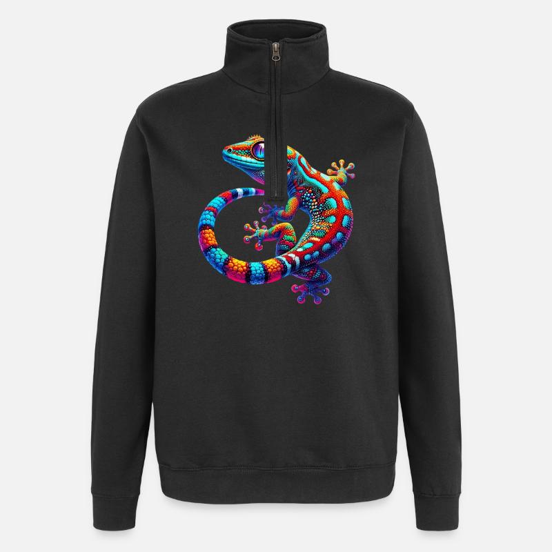 Gecko - Quarter-Zip-Sweatshirt - Schwarz