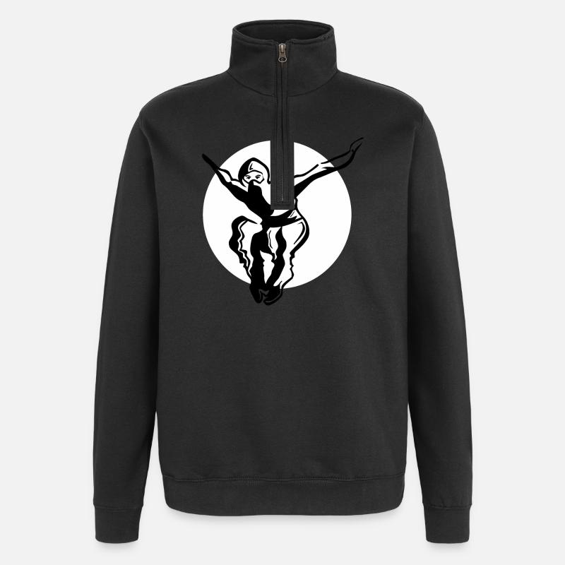 Ninja - blancnoir - Sweat à zip 1/4 - noir