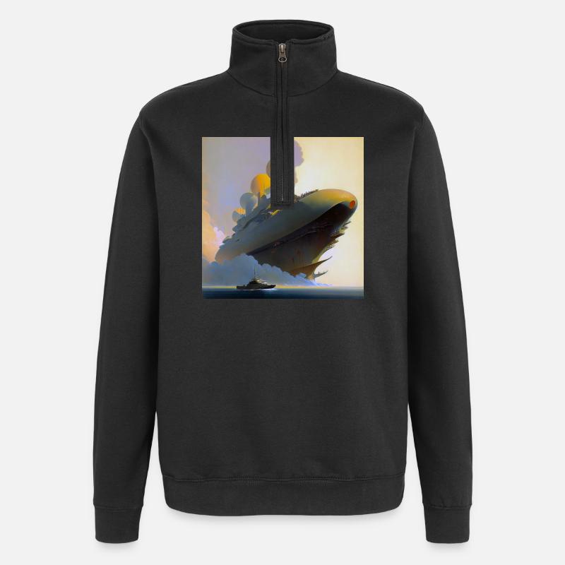 Schiff 03 - Quarter-Zip-Sweatshirt - Schwarz