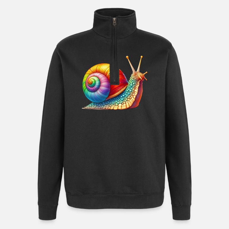 Snail - Quarter-Zip Sweatshirt - black