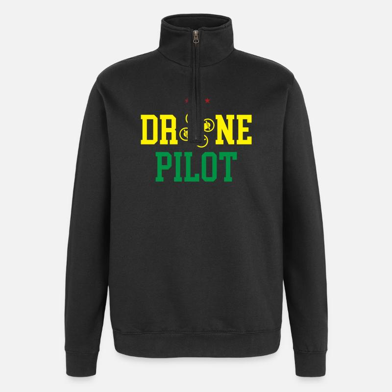 Drone Pilot - Quarter-Zip Sweatshirt - black