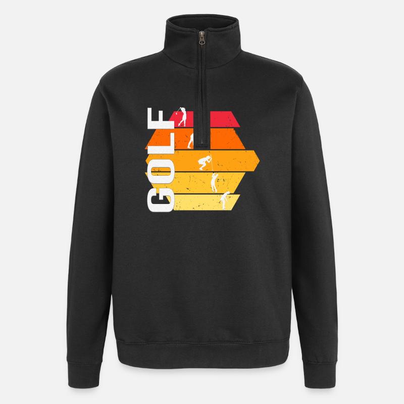 Golfsport - Quarter-Zip-Sweatshirt - Schwarz