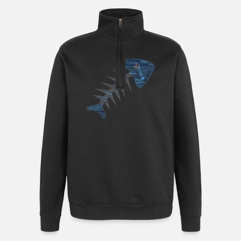 FISCH. APRILSCHERZ - Quarter-Zip-Sweatshirt - Schwarz