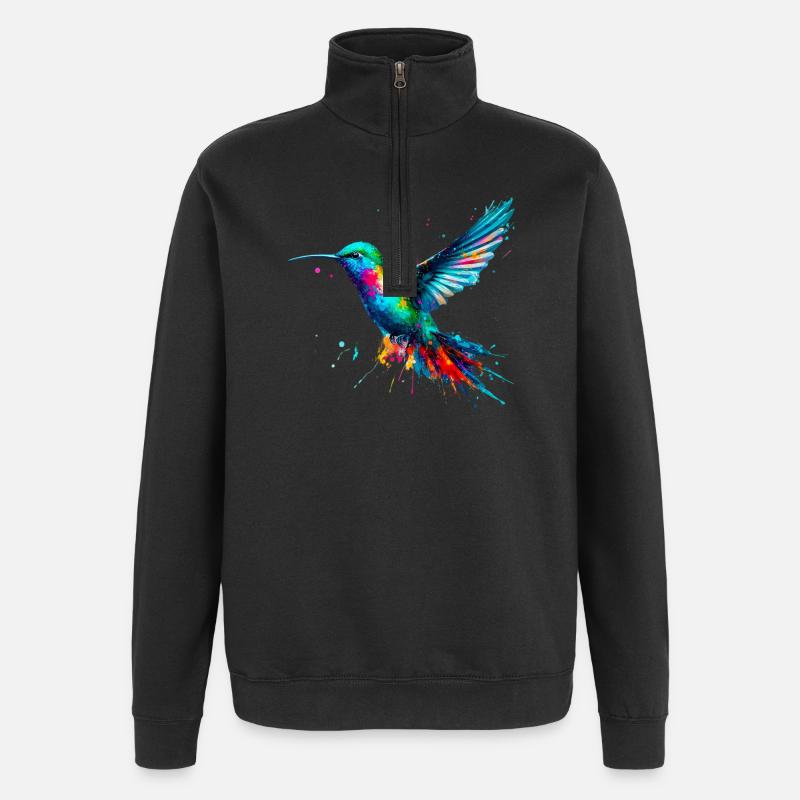 Hummingbird - Quarter-Zip Sweatshirt - black