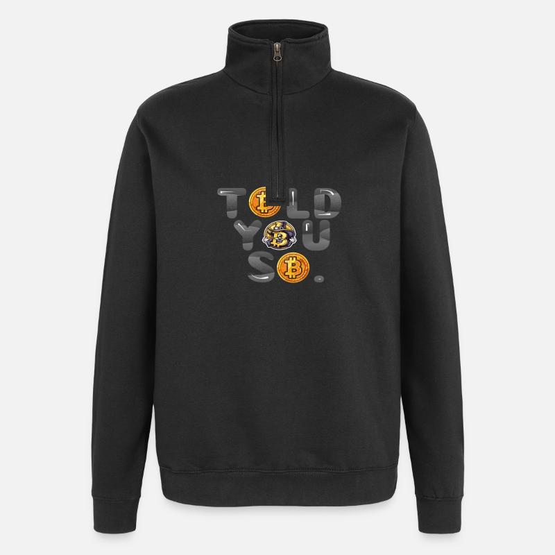 I TOLD YOU SO - Quarter-Zip Sweatshirt - black