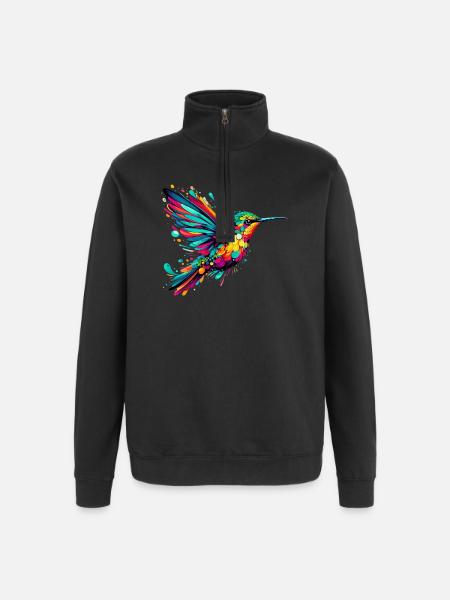 Hummingbird - Quarter-Zip Sweatshirt - black
